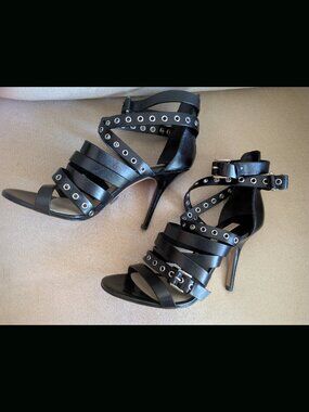 Michael Kors Strappy Grommet Heeled Sandals 8.5